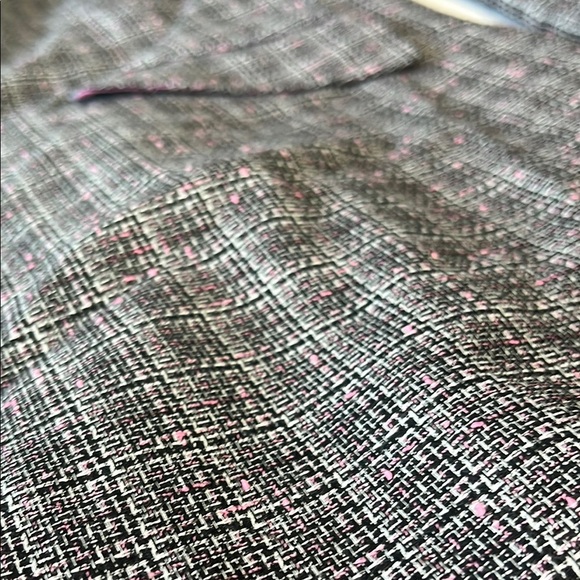 Vintage Norton McNaughton Gray Pink Blazer Matching 2 Piece Suit with Skirt - Picture 5 of 12